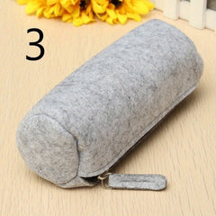 High Retro Felt Pencil Case Cosmetic Makeup Coin Pouch Zipper Bag