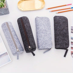 High Retro Felt Pencil Case Cosmetic Makeup Coin Pouch Zipper Bag