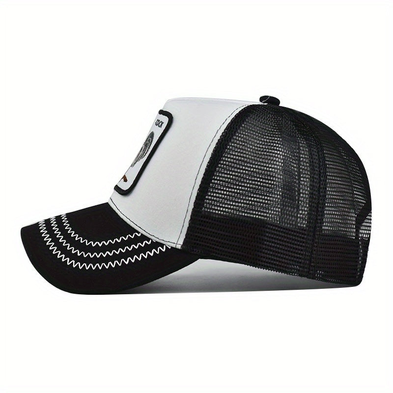 Embroidered Animal Mesh Baseball Cap - Men Women Hip hop Cap