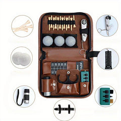 Portable Golf Tool Storage Bag Large Capacity Multifunctional Leather Bag