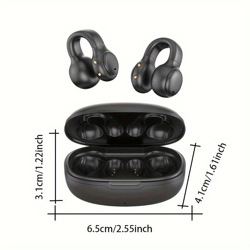 Wireless Clip on Headset Comfortable Portable Work Driving Cycling