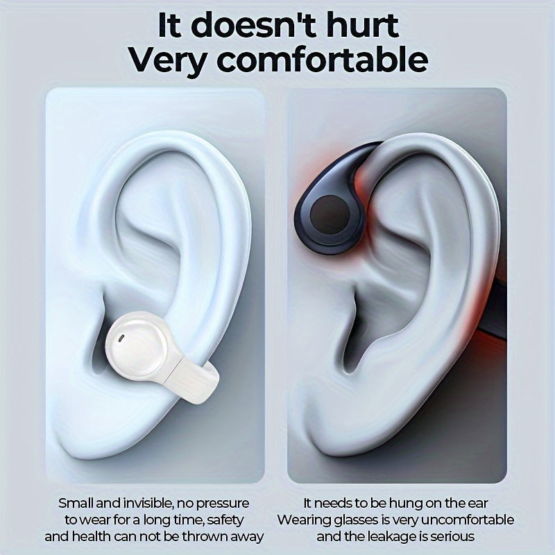 Wireless Clip on Headset Comfortable Portable Work Driving Cycling