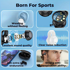 Wireless Clip on Headset Comfortable Portable Work Driving Cycling