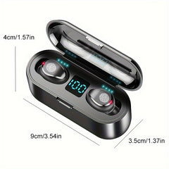 Waterproof Hifi Stereo Headset With LED Display Case