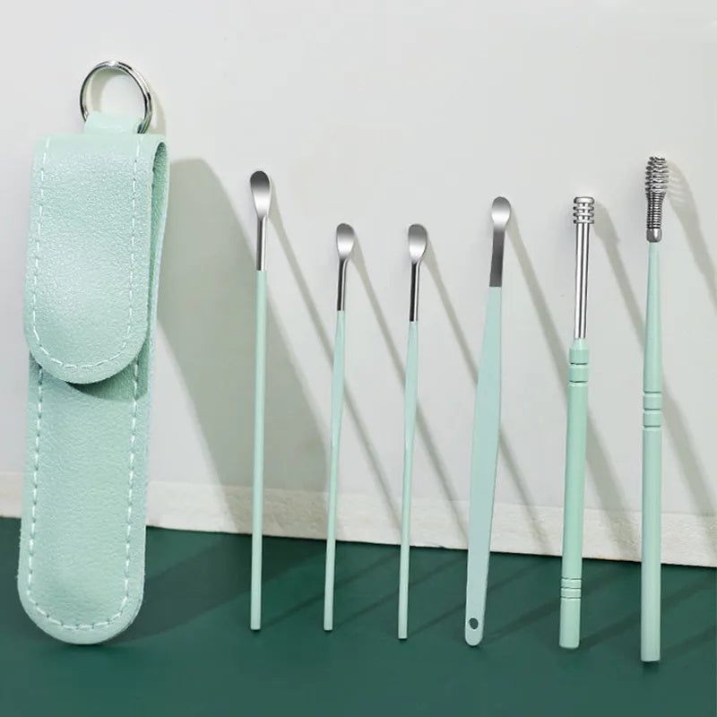 6pcs Stainless Steel Ear Cleaner Ear Wax Removal Tool Set