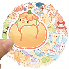 50pcs Parrot Waterproof DIY Vinyl Stickers For Guitar Skateboard Water Bottle