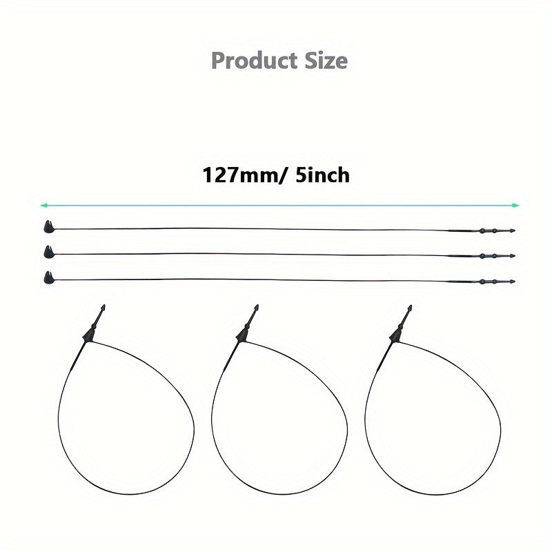 1000pcs Clear Snap Lock Pin Security Loop 17 12 7 Plastic Fastener Hang Tag