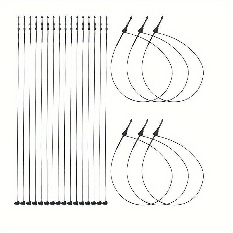 1000pcs Clear Snap Lock Pin Security Loop 17 12 7 Plastic Fastener Hang Tag
