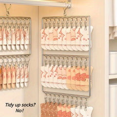 Stainless Steel Hanger Clips - Windproof Drying Socks Rack