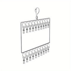 Stainless Steel Hanger Clips - Windproof Drying Socks Rack