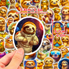 50pcs Sloth Vinyl Waterproof Stickers for DIY Guitar Skateboard