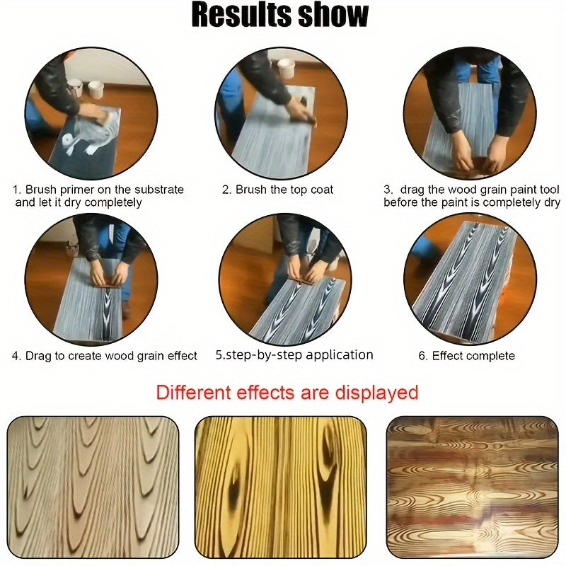 2pcs Wood Grain Roller and Tool Set for Wood Grain Paint