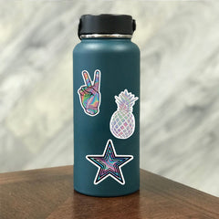 50pcs Holographic Laser Stickers Waterproof Motorcycles Stickers