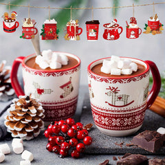 24pcs Christmas Wooden Decorations Home Decorations