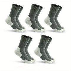 5 Pairs Men's Climbing Socks Outdoor Breathable Sweat Absorbing Sports Socks