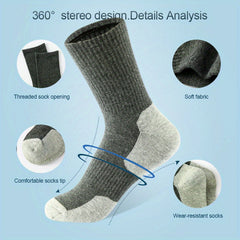 5 Pairs Men's Climbing Socks Outdoor Breathable Sweat Absorbing Sports Socks