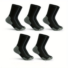 5 Pairs Men's Climbing Socks Outdoor Breathable Sweat Absorbing Sports Socks