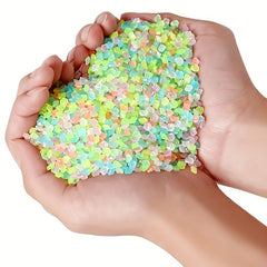 1000pcs Fluorescent Small Stone Vase Hourglass Luminous Sand Blocks