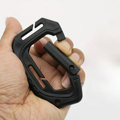 Durable D Shaped Carabiner Keyring for Backpacking