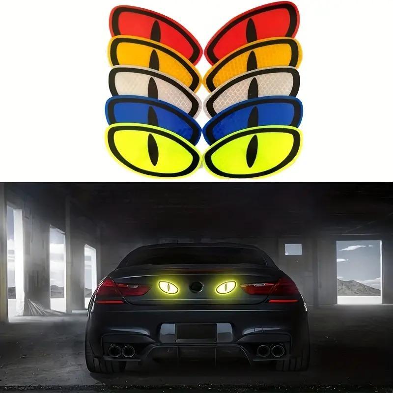 2pcs High Visibility Reflective Safety Tape For Cars Trucks Motorcycles