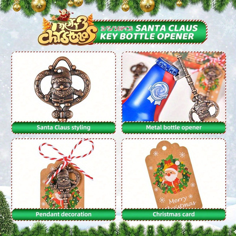 Christmas Santa Claus Key Bottle Openers 10pcs