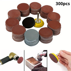 300pcs Sanding Discs 5.08cm Alumina Sanding Pads 80-3000 Grits Sandpaper