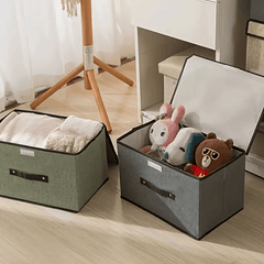 2pcs Fabric Storage Box Foldable Wardrobe Clothes Storage Box