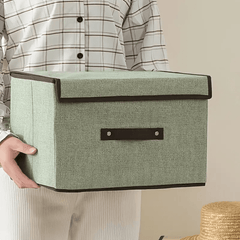2pcs Fabric Storage Box Foldable Wardrobe Clothes Storage Box