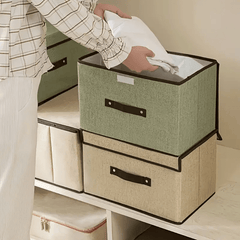 2pcs Fabric Storage Box Foldable Wardrobe Clothes Storage Box