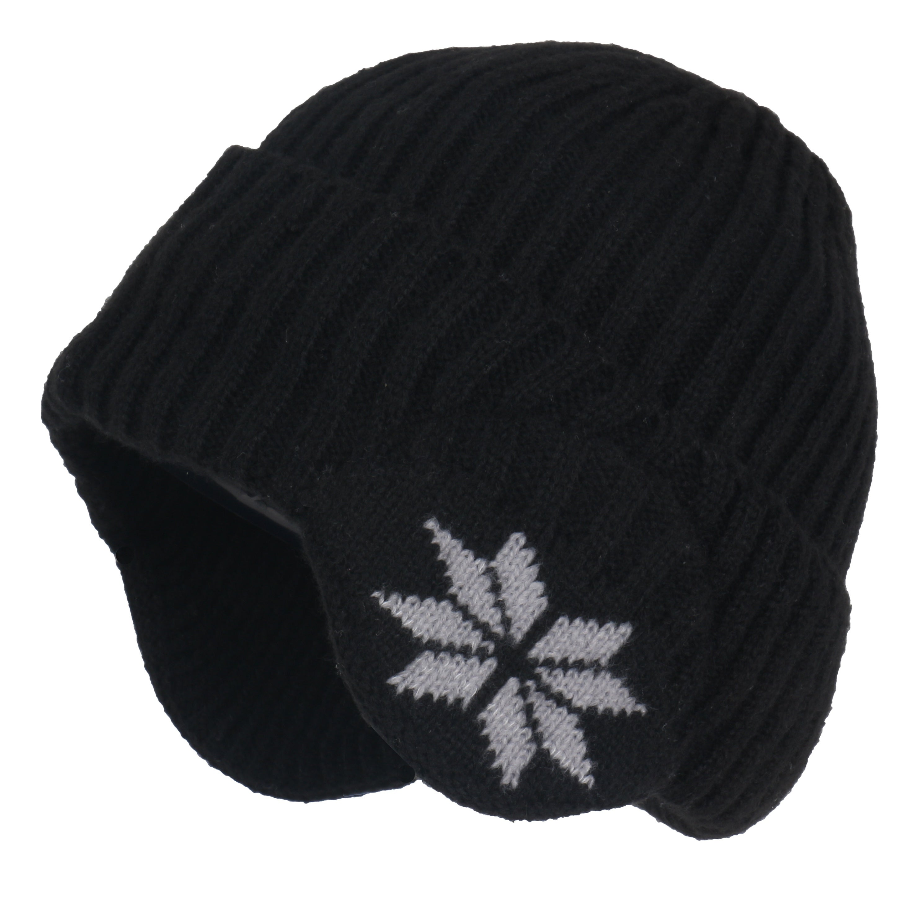Winter Knitted Hat Velvet Ear Protection Beanie for Men