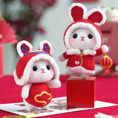 DIY Needle Felting Animal Kit Rabbit Felt Animals Needle Felting Kit