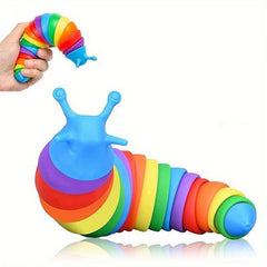 Colorful Twist Slug Toys for Stress Relief