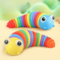 Colorful Twist Slug Toys for Stress Relief