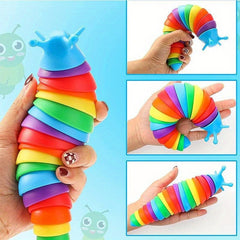 Colorful Twist Slug Toys for Stress Relief
