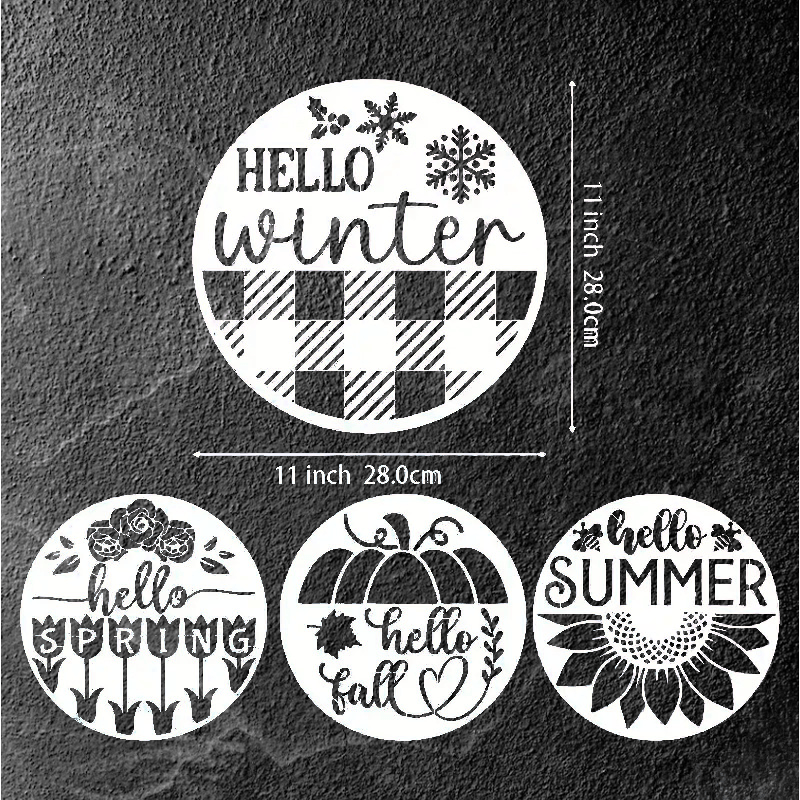 1pc Reusable Wooden Mold Porch Farmhouse Art Template - Thanksgiving Decor