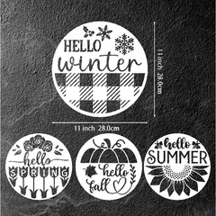 1pc Reusable Wooden Mold Porch Farmhouse Art Template - Thanksgiving Decor
