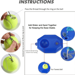 Tennis Trainer Rebounder Set for Self Training with Ball