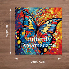 Fantasy Butterfly Dream Coloring Book - 40 Pages, 20 Thick Paper, Holiday Theme