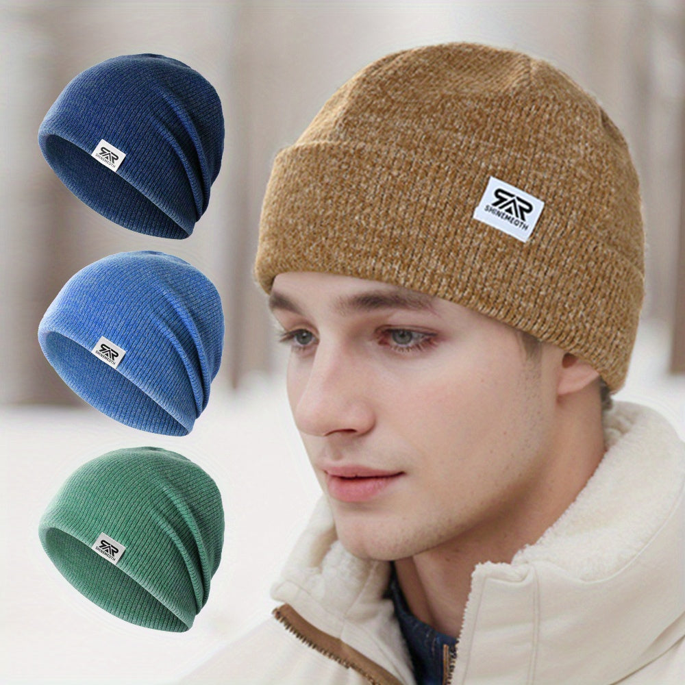 Winter Knitted Beanie Hat Skull Cap Slouch Beanies Women Men