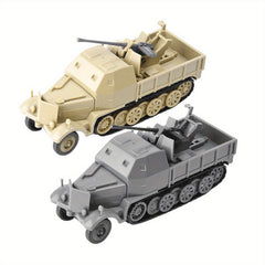 1/72 Half Track Armored Vehicle FLAK37 4D Assembly DIY Kit