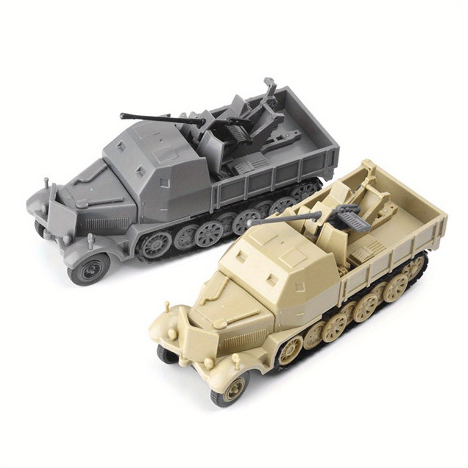 1/72 Half Track Armored Vehicle FLAK37 4D Assembly DIY Kit
