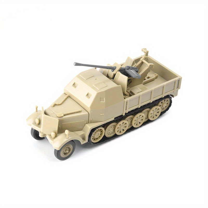 1/72 Half Track Armored Vehicle FLAK37 4D Assembly DIY Kit