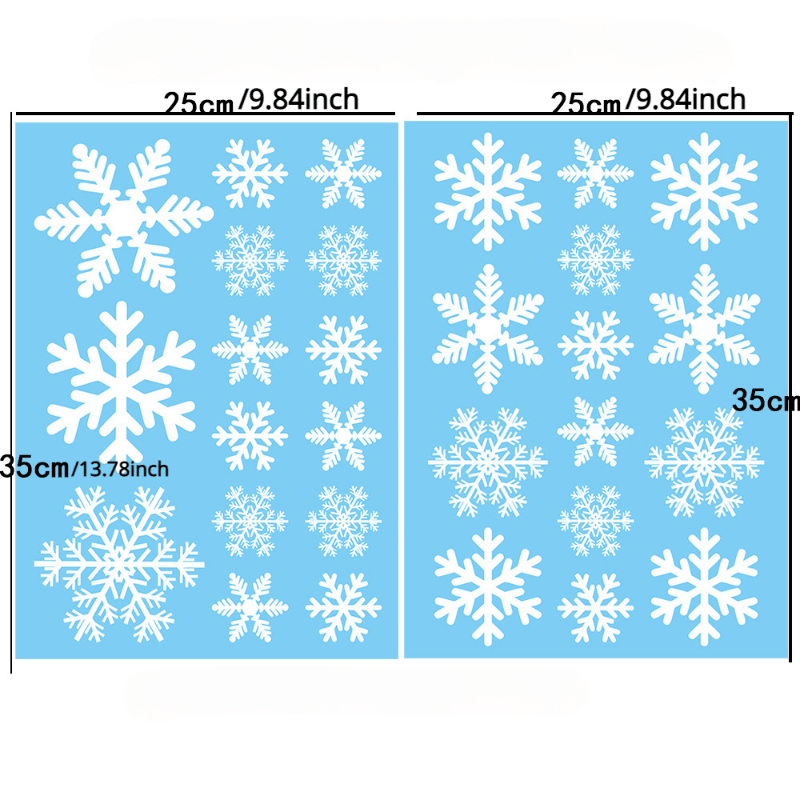 Snowflake Christmas Stickers Window Decoration Holiday Party Supplies
