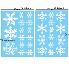 Snowflake Christmas Stickers Window Decoration Holiday Party Supplies
