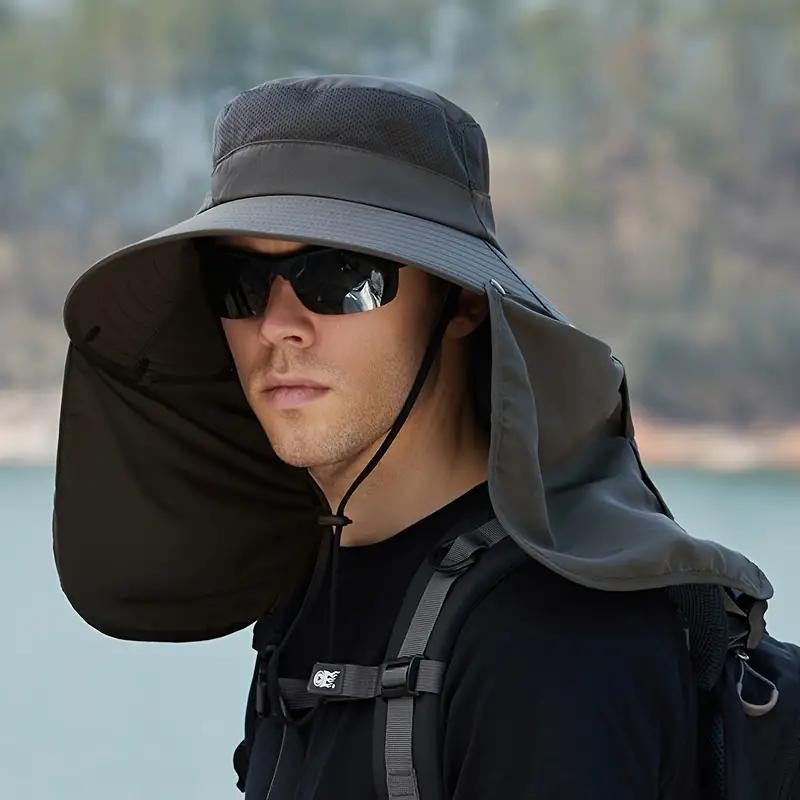 Foldable Windproof Bucket Hat Wide Brim Sun Hat for Outdoor Activities