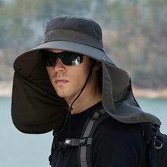 Foldable Windproof Bucket Hat Wide Brim Sun Hat for Outdoor Activities