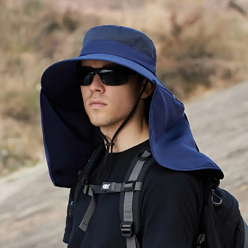 Foldable Windproof Bucket Hat Wide Brim Sun Hat for Outdoor Activities