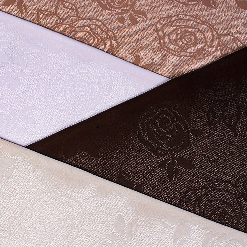 A4 Rose Pattern Waterproof Leather Fabric
