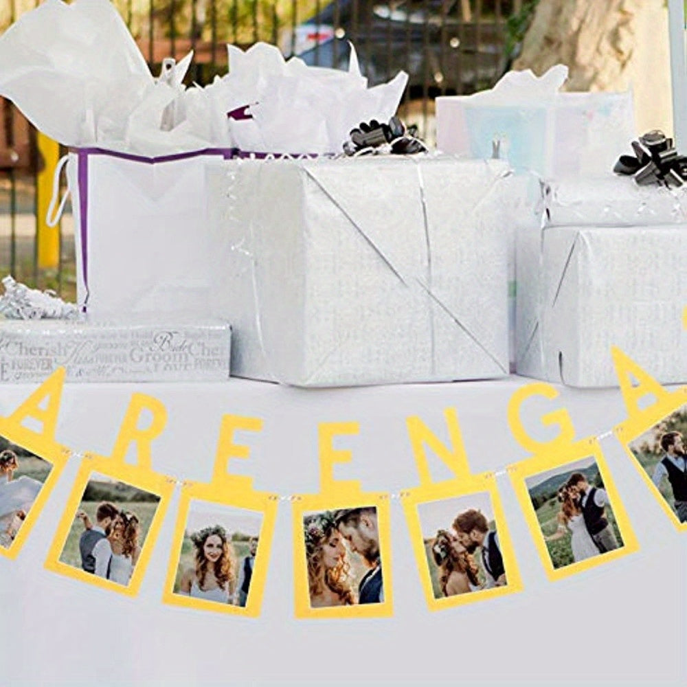 We Are Engaged Banner Engagement Photo Wedding Bride Bunting Garland