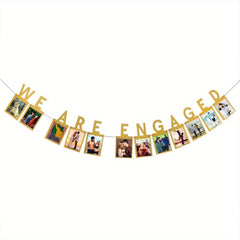 We Are Engaged Banner Engagement Photo Wedding Bride Bunting Garland